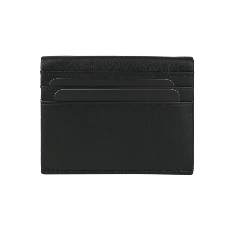 Conte Massimo Card Holder in Genuine Leather, Card and Banknote Holder, Slim and Minimalist, With Box 05CA — back view