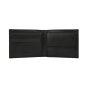 Conte Massimo Men's Wallet in Genuine Leather, Slim Card Holder, With Coin Pocket, With Box — front view