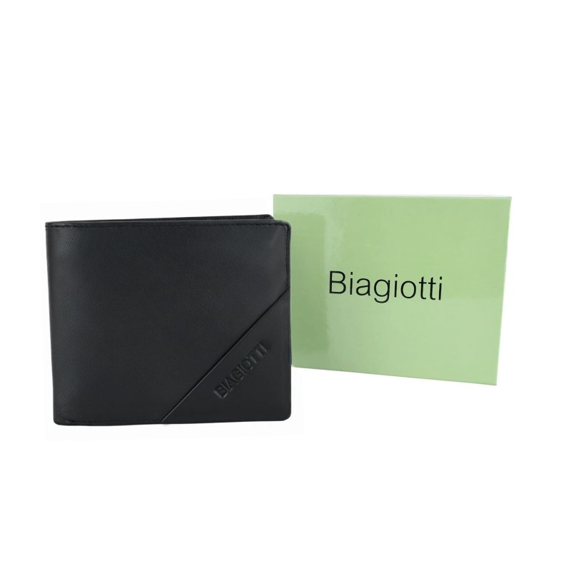 BIAGIOTTI UOMO, Herren-Geldbörse aus Echtem Leder, Ohne Münzfach, mit Geschenkbox — Ansicht 12