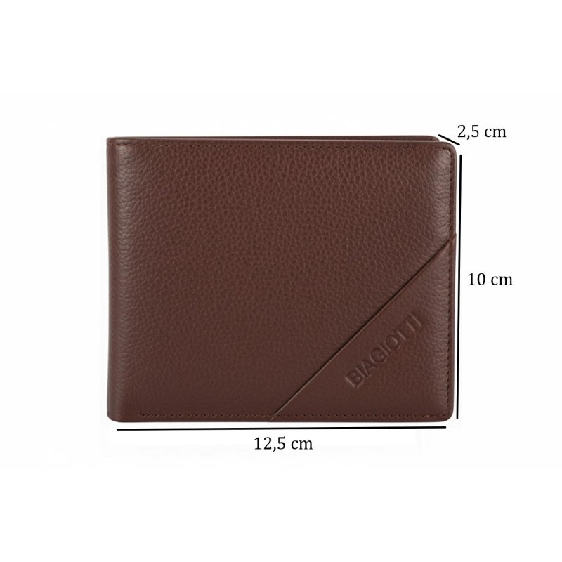 BIAGIOTTI UOMO, Cartera de Hombre en Piel Auténtica, Sin Monedero y Caja de Regalo — vista 18