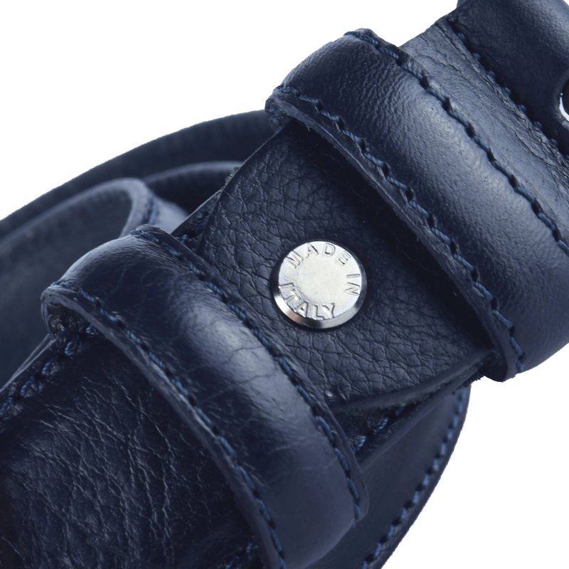 Conte Massimo Ceinture Homme en Cuir Véritable avec Coutures, Raccourcissable, Hauteur 3 cm — vue 18