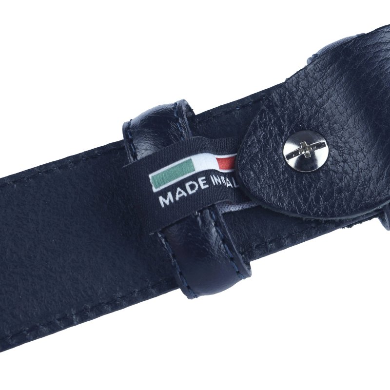 Conte Massimo Men's Belt in Genuine Leather With Stitching, Can Be Shortened, 3 cm High — view 19
