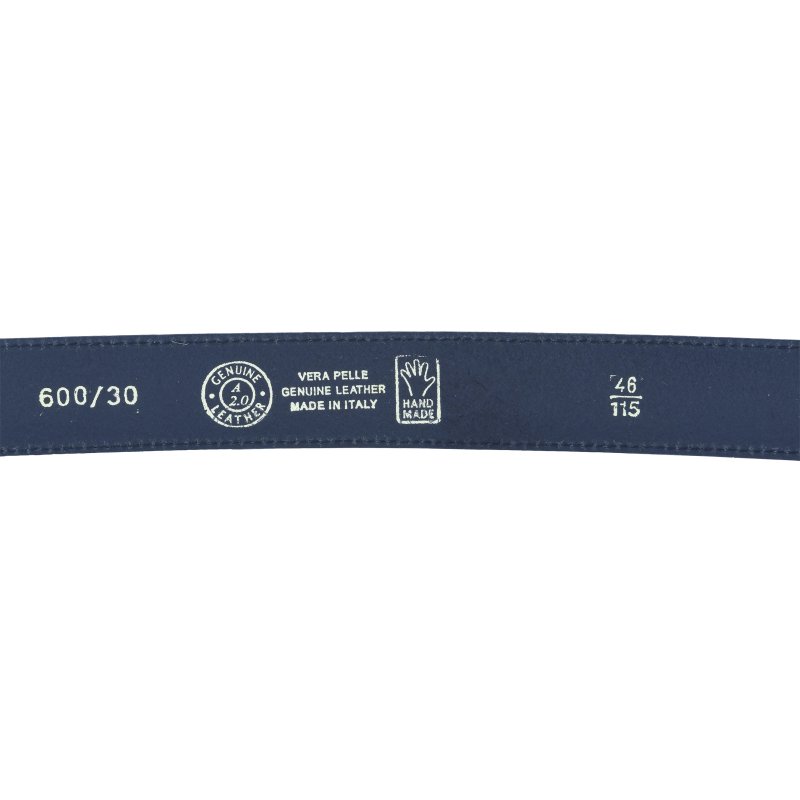 Conte Massimo Men's Belt in Genuine Leather With Stitching, Can Be Shortened, 3 cm High — view 20