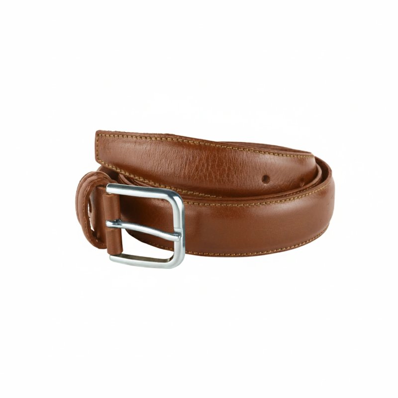 Conte Massimo Ceinture Homme en Cuir Véritable avec Coutures, Raccourcissable, Hauteur 3 cm — vue 24