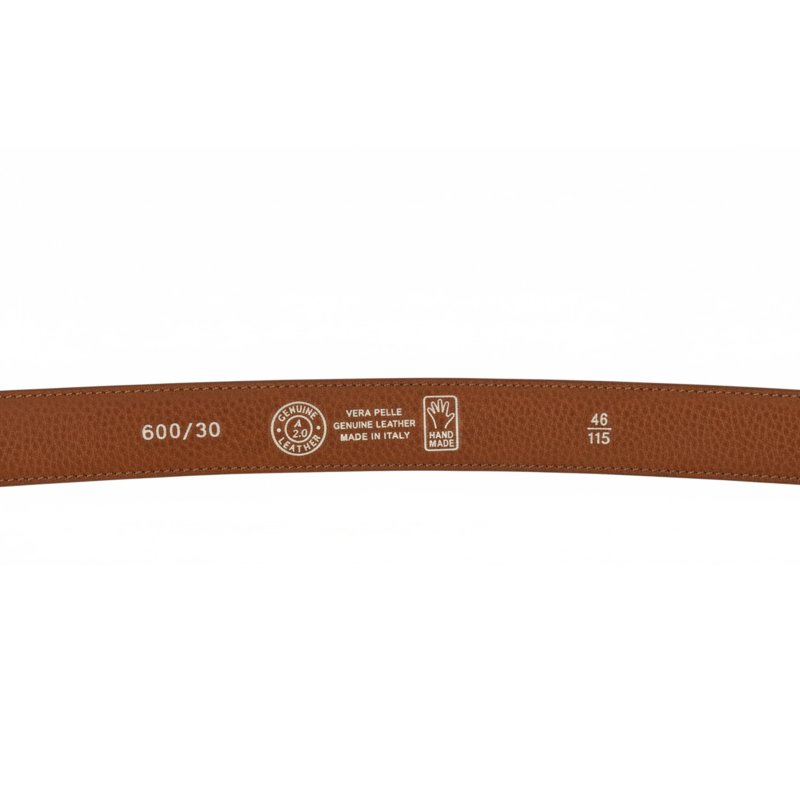Conte Massimo Men's Belt in Genuine Leather With Stitching, Can Be Shortened, 3 cm High — view 26