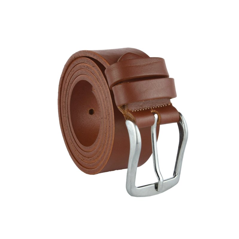 Conte Massimo Men's Belt in Vegetable-Tanned Leather, Seamless, Can Be Shortened, 3.5 cm — view 22