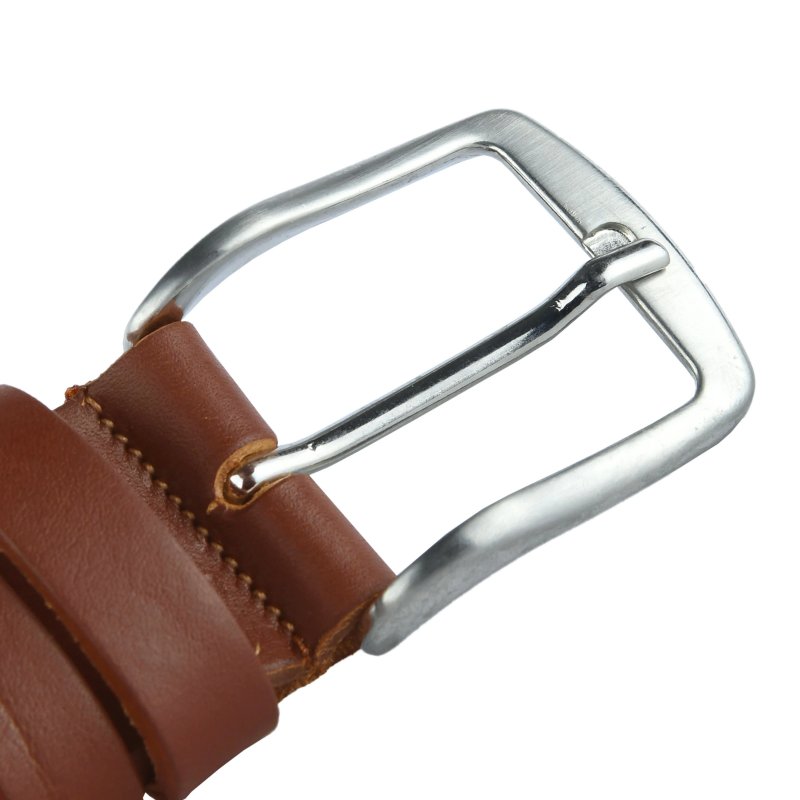 Conte Massimo Men's Belt in Vegetable-Tanned Leather, Seamless, Can Be Shortened, 3.5 cm — view 25