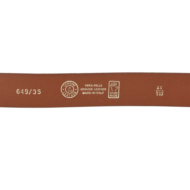 Conte Massimo Men's Belt in Vegetable-Tanned Leather, Seamless, Can Be Shortened, 3.5 cm — view 27