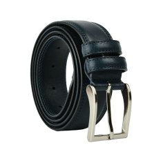 Conte Massimo Cinturón Hombre en Piel Auténtica, 3 cm, Made in Italy, Acortable