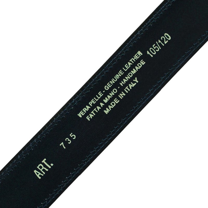 Conte Massimo Herrengürtel aus Echtleder, 3 cm, Made in Italy, Kürzbar — Detail