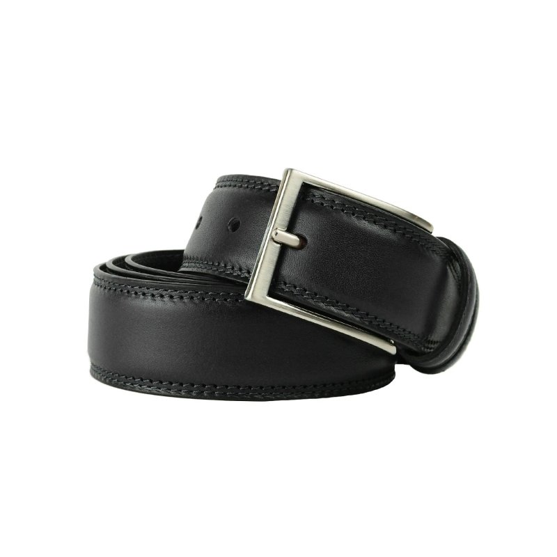 Conte Massimo Cintura Uomo In Vera Pelle, 3 cm, Made in Italy, Accorciabile — vista 7