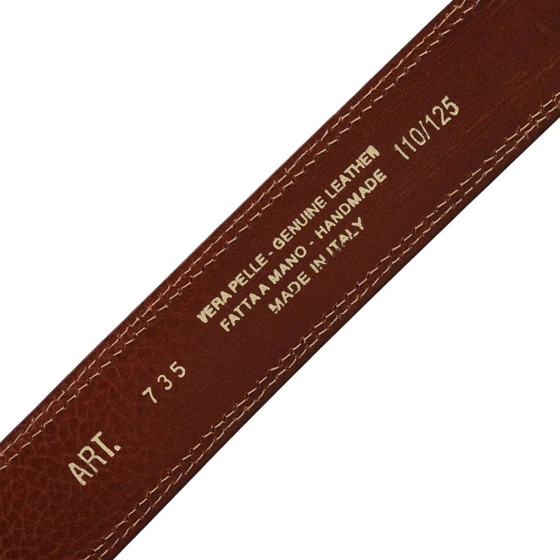 Conte Massimo Ceinture Homme en Cuir Véritable, 3 cm, Made in Italy, Raccourcissable — vue 15