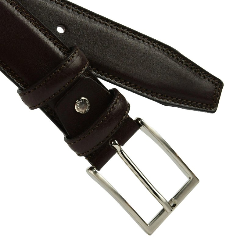 Conte Massimo Ceinture Homme en Cuir Véritable, 3 cm, Made in Italy, Raccourcissable — vue 19
