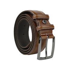 No Limits Ceinture Homme Cuir Véritable, Made in Italy, Avec Coutures, Raccourcissable, Sans Nickel, 3,5 cm, Boîte