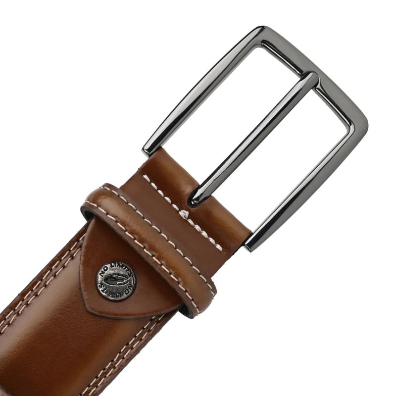 No Limits Ceinture Homme Cuir Véritable, Made in Italy, Avec Coutures, Raccourcissable, Sans Nickel, 3,5 cm, Boî… — intérieur