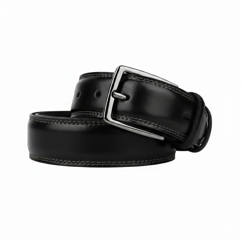 No Limits Men's Belt In Genuine Leather, Made in Italy, Classic With Stitching And Shortenable, Nickel Free, 3.5 cm… — view 8
