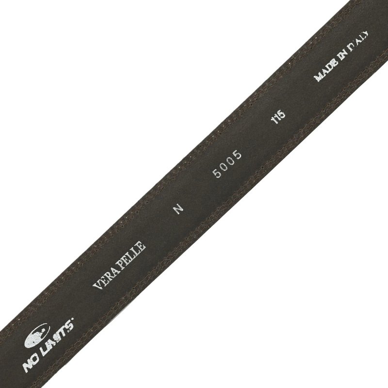 No Limits Ceinture Homme Cuir Véritable, Made in Italy, Avec Coutures, Raccourcissable, Sans Nickel, 3,5 cm, Boîte — vue 18