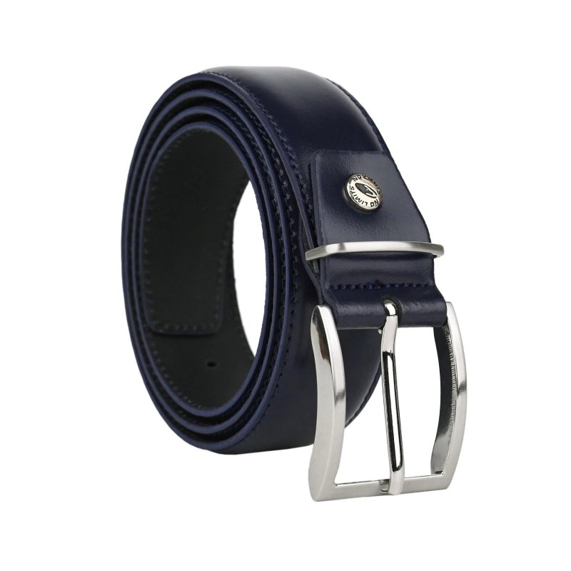 Ceinture Homme No Limits en cuir véritable, Made in Italy, classique avec coutures et raccourcissable, sans nickel, 3,5 cm