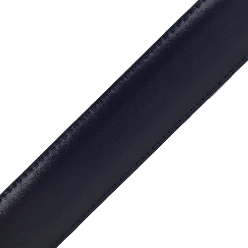 Cinturón de Hombre No Limits de piel auténtica, Made in Italy, clásico con costuras y acortable, sin … — detalle del logotipo