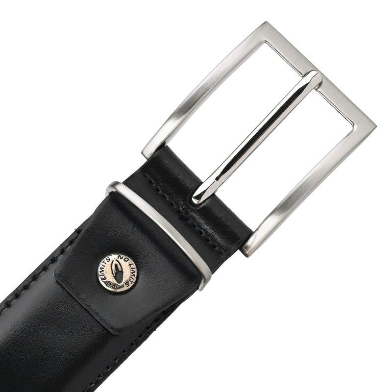 Ceinture Homme No Limits en cuir véritable, Made in Italy, classique avec coutures et raccourcissable, sans nickel, … — vue 9
