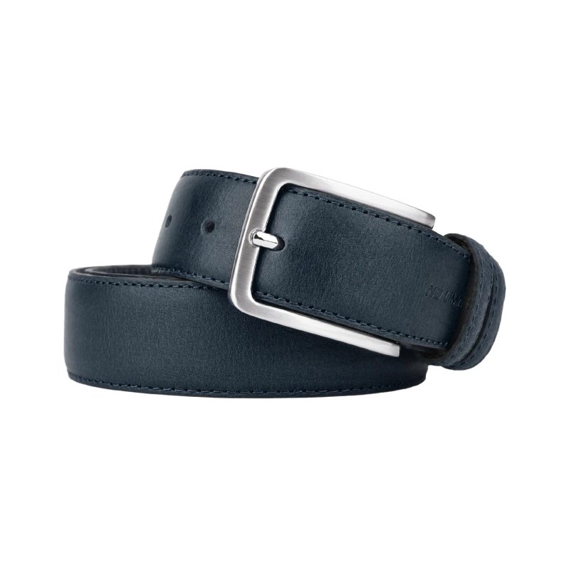 No Limits Herrengürtel aus echtem Leder, Made in Italy, klassisch mit Nähten und kürzbar, nickelfrei, 3,5 cm… — Vorderansicht