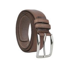 Ceinture Homme No Limits en cuir véritable, Made in Italy, classique avec coutures et raccourcissable, sans nickel, 4 cm