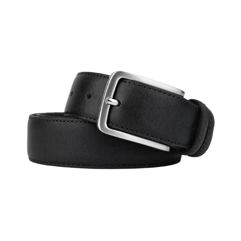 No Limits Men's Genuine Leather Belt, Made in Italy, Classic With Stitching, Can Be Shortened, Nickel Free, 4 cm Wi… — view 8