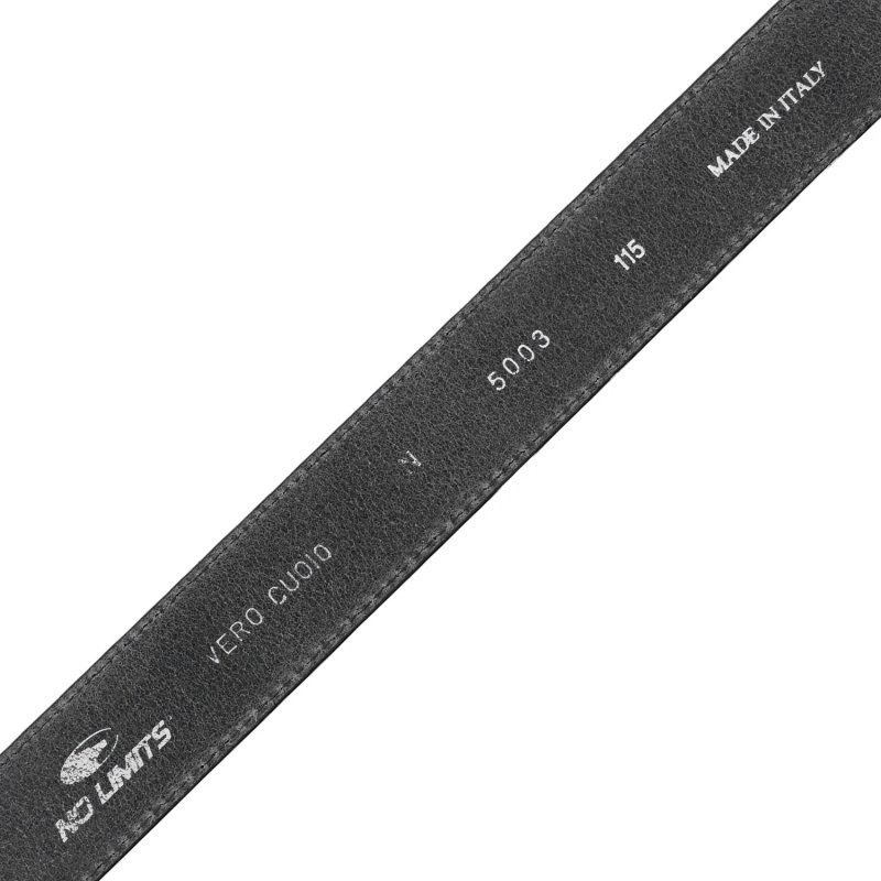 No Limits Men's Genuine Leather Belt, Made in Italy, Classic With Stitching, Can Be Shortened, Nickel Free, 4 cm W… — view 12