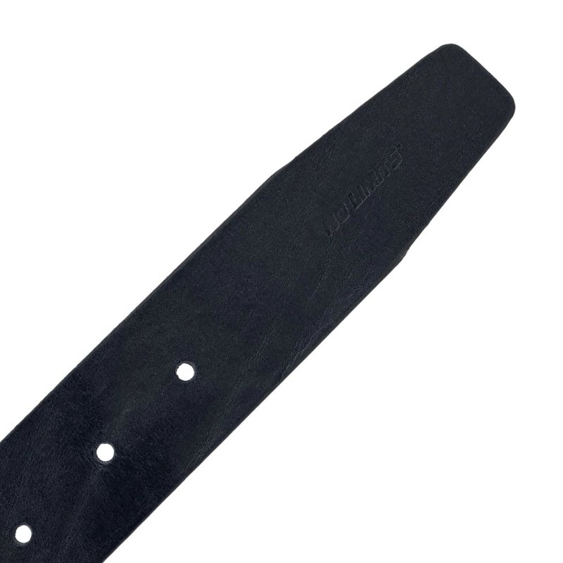 No Limits Men's Leather Belt, Made in Italy, Classic Without Stitching, Can Be Shortened, Nickel Free, 4 cm Wi… — logo detail