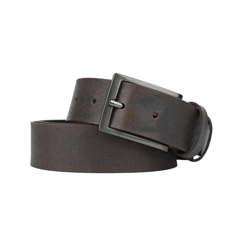 Ceinture Homme No Limits en cuir véritable, Made in Italy, classique sans coutures et raccourcissable, sans ni… — vue de face