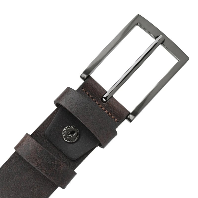 Ceinture Homme No Limits en cuir véritable, Made in Italy, classique sans coutures et raccourcissable, sans nickel,… — détail