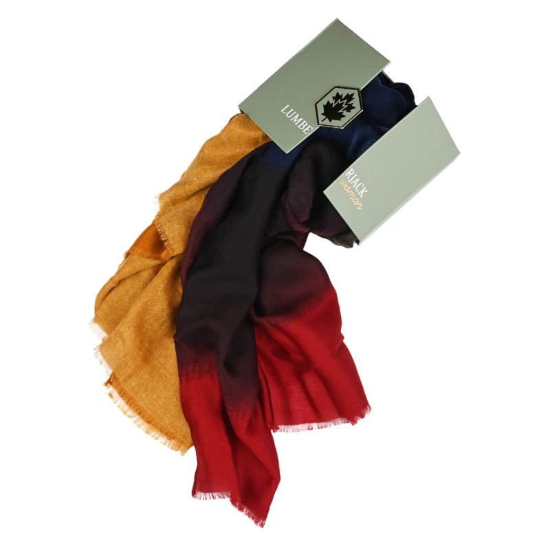 LUMBERJACK Bufanda de Mujer Suave en Viscosa, Estampado Degradado, Elegante y Cálida, Con Caja de Regalo — vista 8