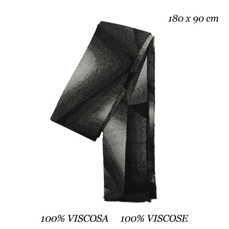 LUMBERJACK Weicher Damenschal aus Viskose, Geometrisches Ombré-Muster, Elegant und Warm, Mit Geschenkbox — Rückansicht