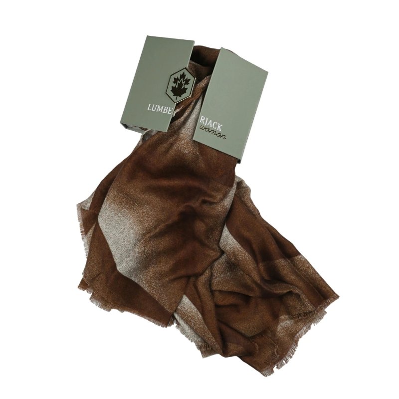 LUMBERJACK Bufanda de Mujer Suave en Viscosa, Estampado Geométrico Degradado, Elegante y Cálida, Con Caja de Regalo — vista 8