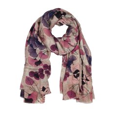 LUMBERJACK Weicher Damenschal aus Viskose, Blumen- und Blättermuster, Elegant und Warm, Mit Geschenkbox