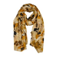 LUMBERJACK Bufanda de Mujer Suave en Viscosa, Estampado Floral y de Hojas, Elegante y Cálida, Con Caja de Regalo 2