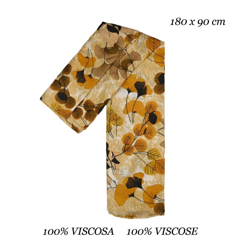 LUMBERJACK Weicher Damenschal aus Viskose, Blumen- und Blättermuster, Elegant und Warm, Mit Geschenkbox — Ansicht 15