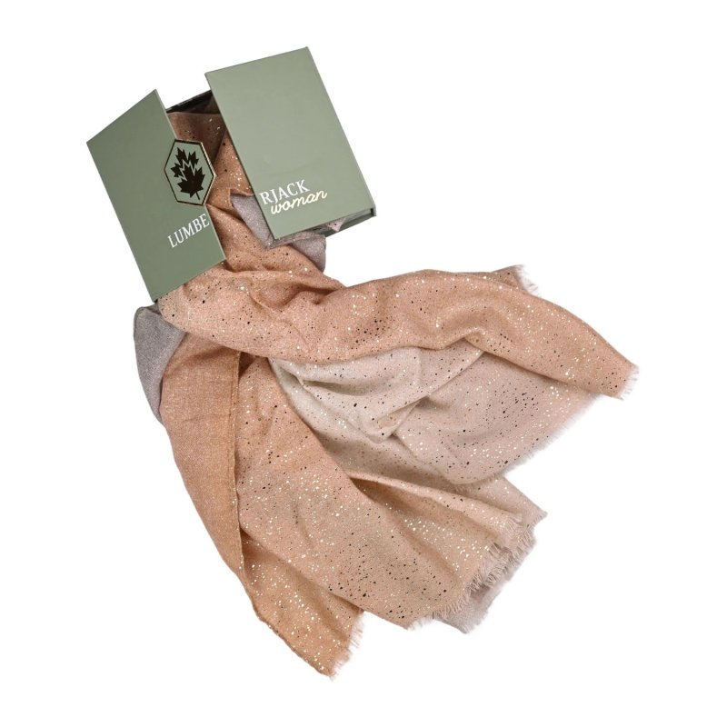 LUMBERJACK Soft Women's Scarf in Viscose, Shaded Pattern with Glitter, Elegant and Warm, With Gift Box — view 20
