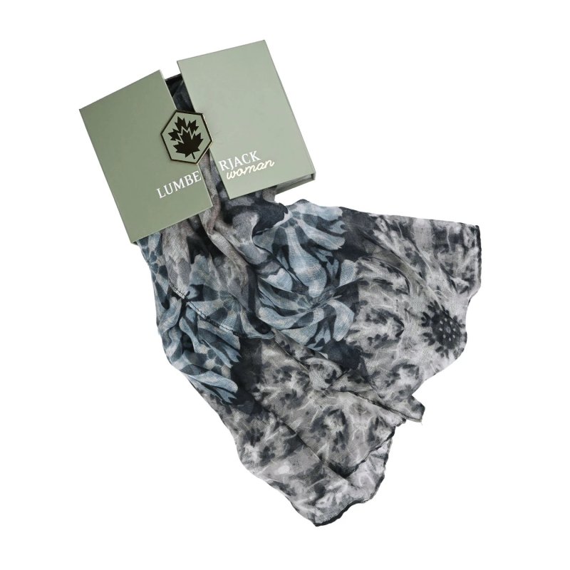 LUMBERJACK Bufanda de Mujer Suave en Viscosa, Estampado Tie-Dye, Elegante y Cálida, Con Caja de Regalo — vista 20