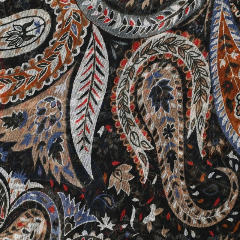 LUMBERJACK Écharpe Femme Douce en Viscose, Motif Paisley, Élégante et Chaude, Avec Boîte Cadeau — détail