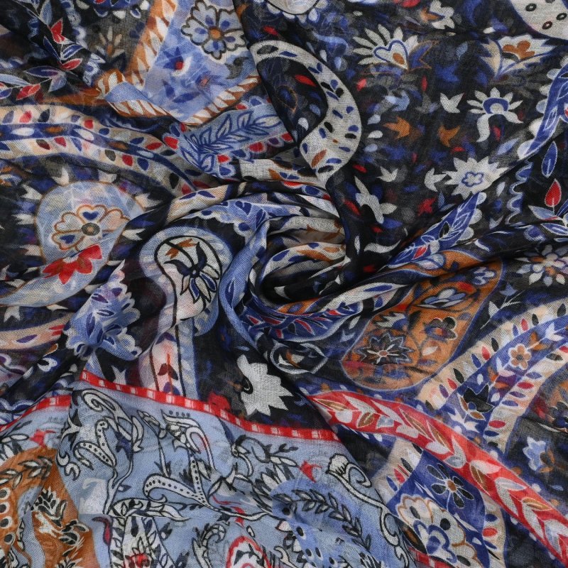 LUMBERJACK Bufanda de Mujer Suave en Viscosa, Estampado Paisley, Elegante y Cálida, Con Caja de Regalo — vista 12