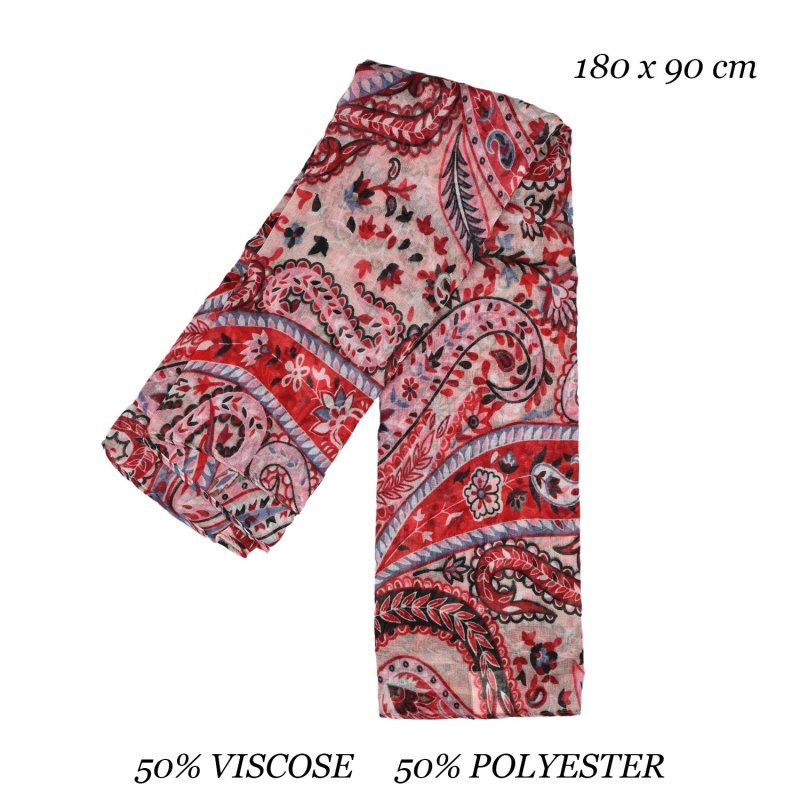 LUMBERJACK Weicher Damenschal aus Viskose, Paisley-Muster, Elegant und Warm, Mit Geschenkbox — Ansicht 15