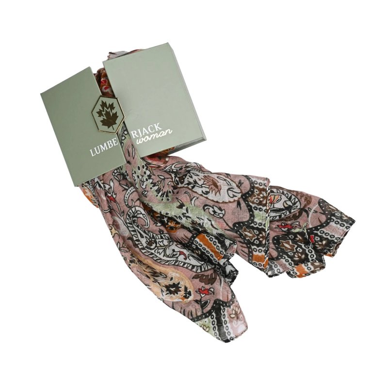 LUMBERJACK Bufanda de Mujer Suave en Viscosa, Estampado Paisley, Elegante y Cálida, Con Caja de Regalo — vista 26