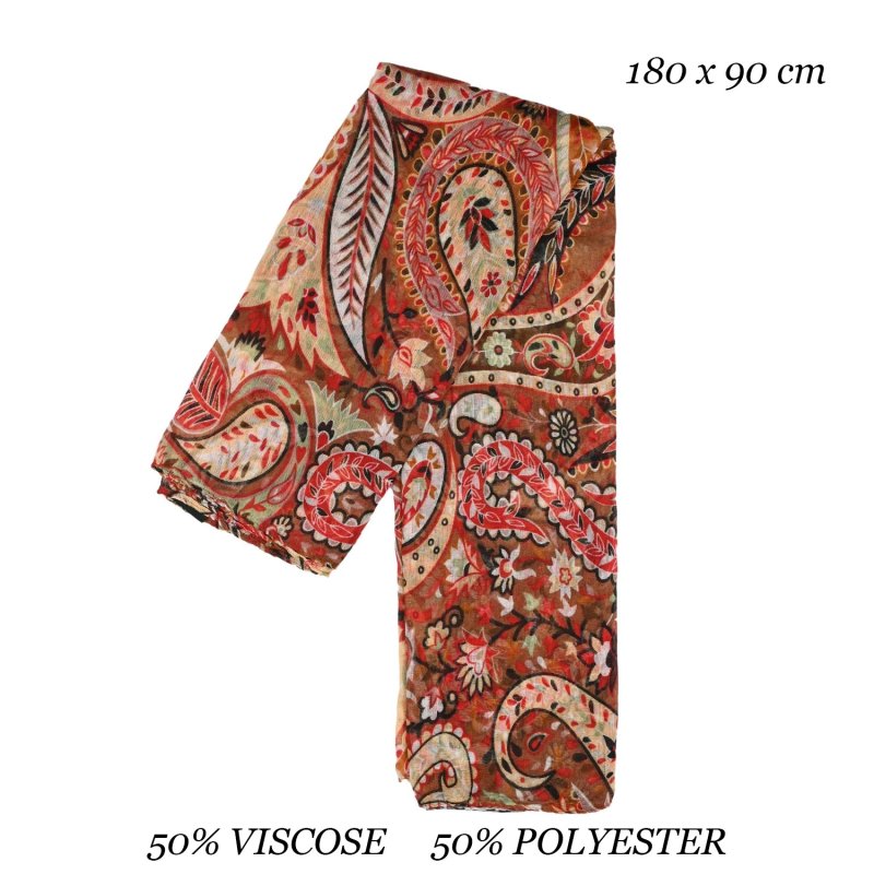 LUMBERJACK Weicher Damenschal aus Viskose, Paisley-Muster, Elegant und Warm, Mit Geschenkbox — Ansicht 27