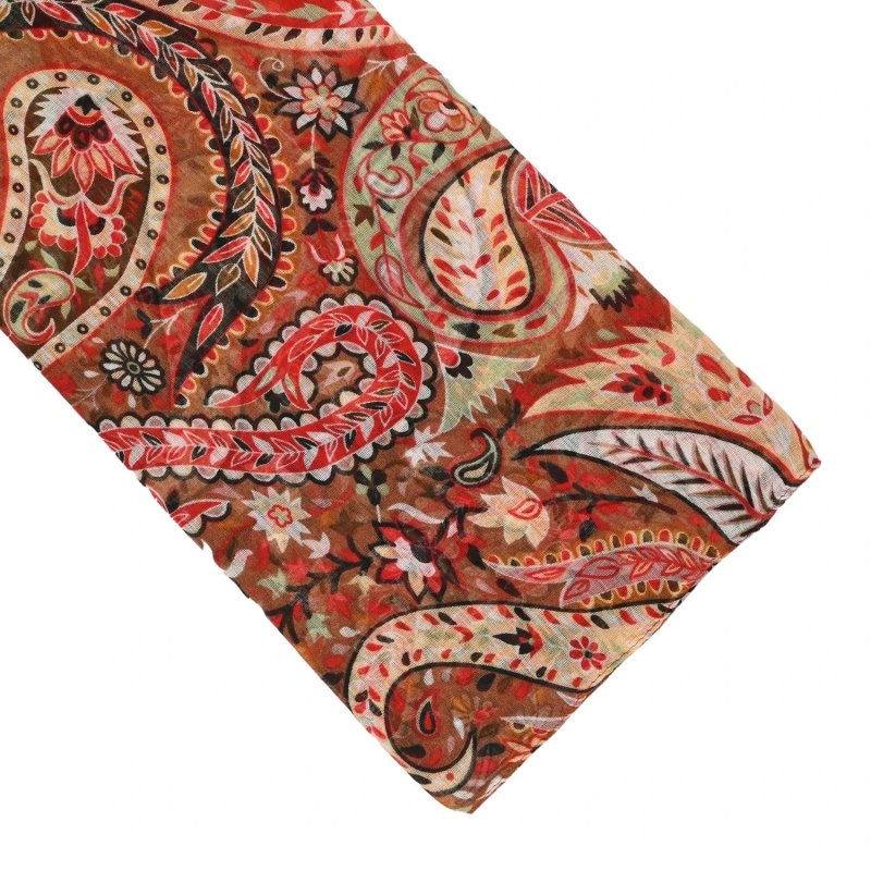 LUMBERJACK Bufanda de Mujer Suave en Viscosa, Estampado Paisley, Elegante y Cálida, Con Caja de Regalo — vista 28
