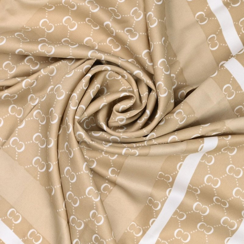 LUMBERJACK Écharpe Femme Pure Soie, Foulard de Cou, Motif Logo et Chaîne, Carré 90x90 cm, Avec Boîte Cadeau — vue 12