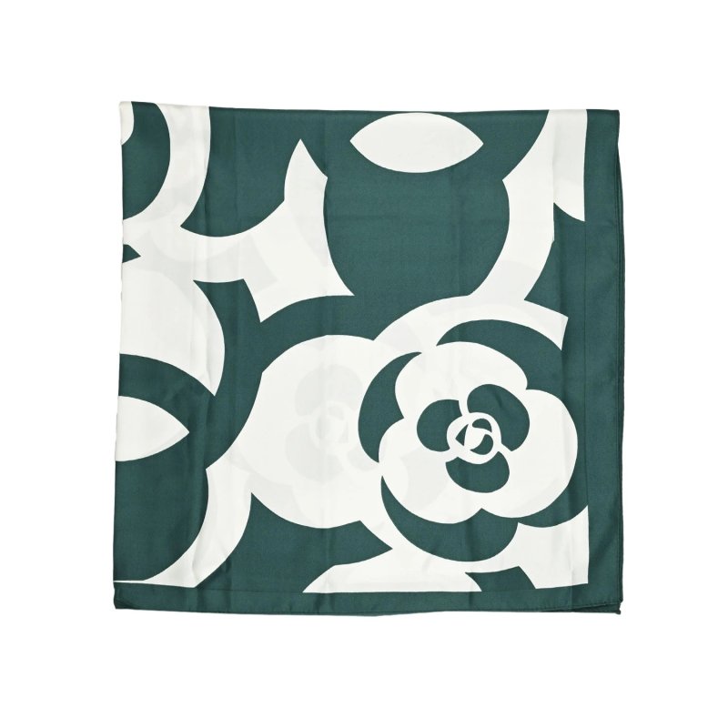 LUMBERJACK Women's Scarf Pure Silk, Neck Foulard, Floral Pattern, Square 90x90 cm, With Gift Box — view 15