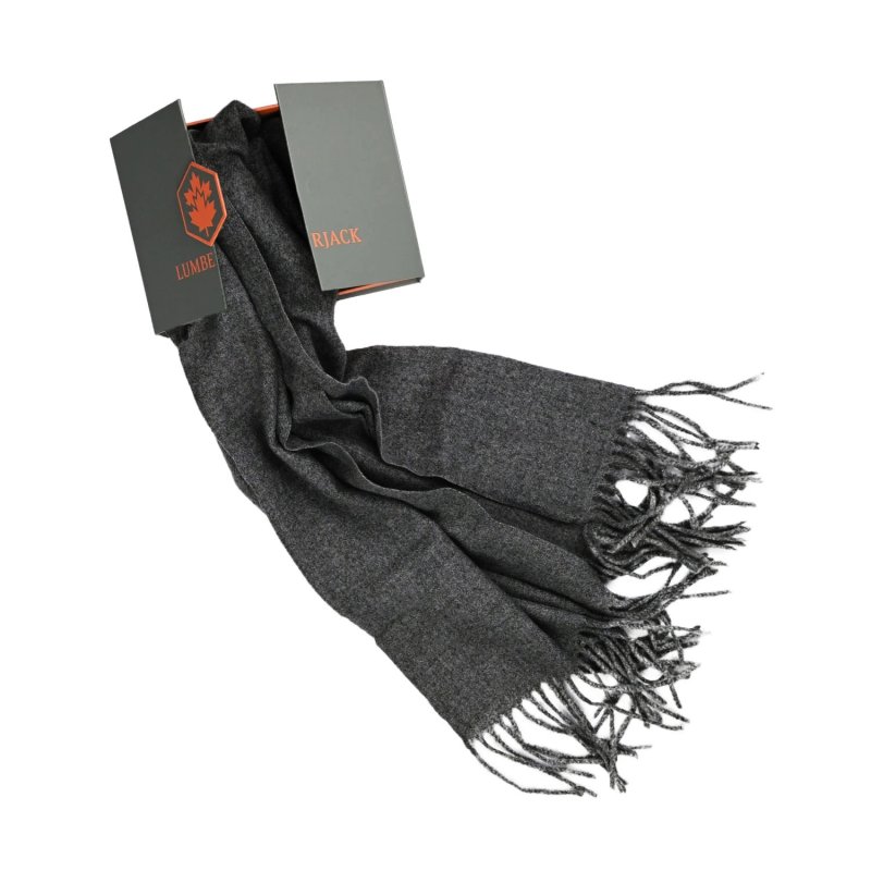 LUMBERJACK Men's Winter Scarf in Soft Wool, Classic, Solid Colour With Fringes, Elegant, With Gift Box — view 26