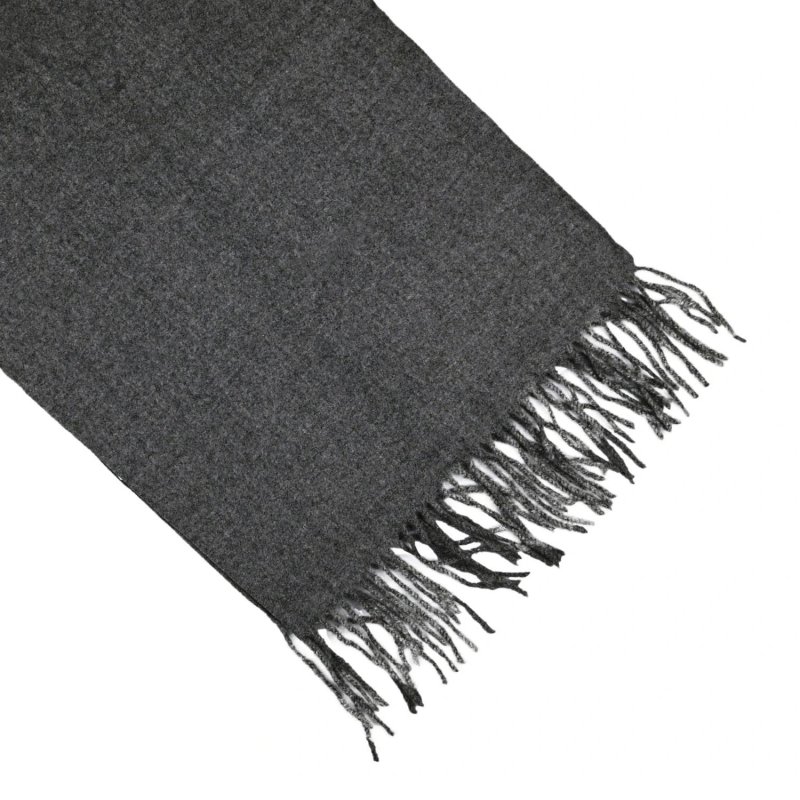 LUMBERJACK Men's Winter Scarf in Soft Wool, Classic, Solid Colour With Fringes, Elegant, With Gift Box — view 29