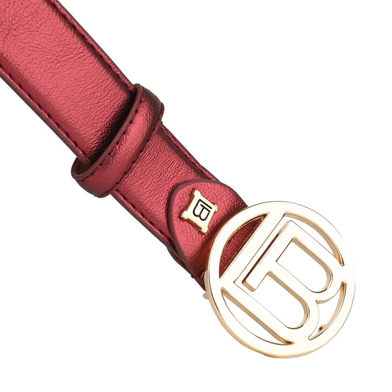 Laura Biagiotti Geschenkset für Damen, Geldbörse und Gürtel aus Kunstleder — Logo-Detail